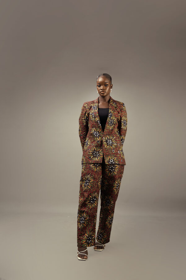 ALADI AFRICAN PRINT PANTSUIT BLAZER - Image 2